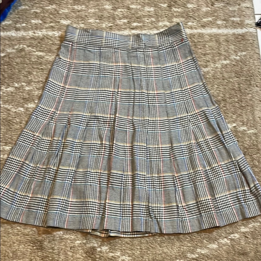 Vintage String Bean Plaid A-Line Skirt